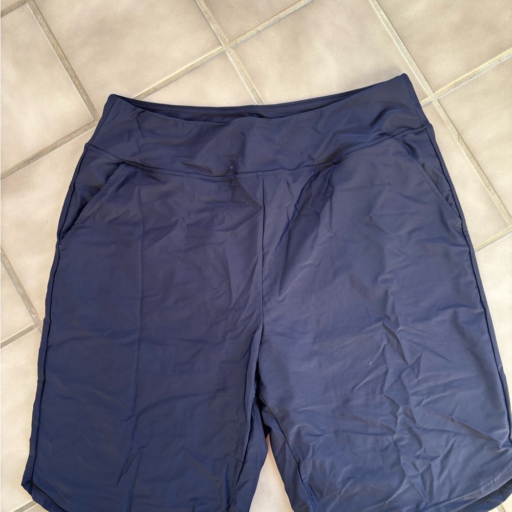 Women's Navy High-Waist Bike Shorts